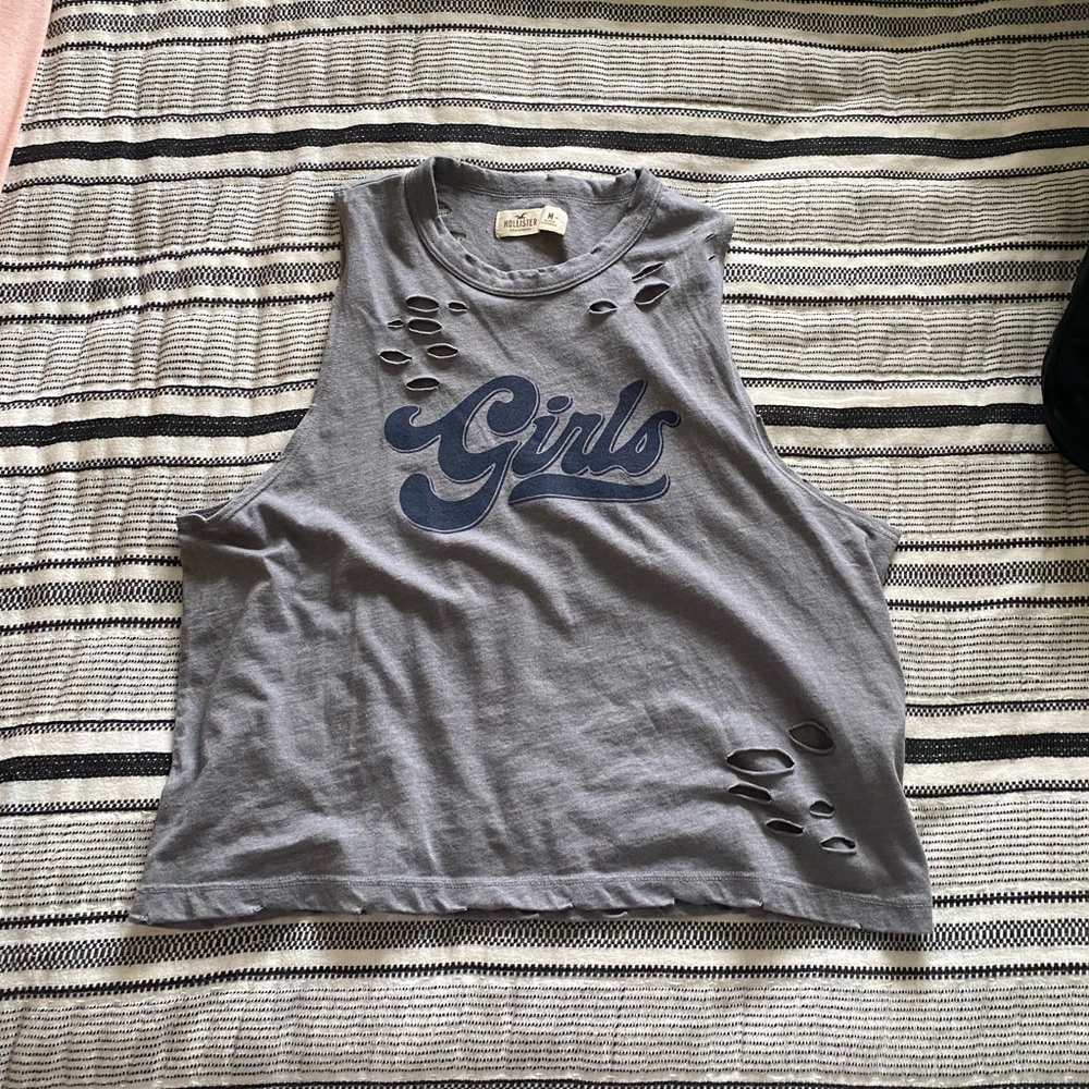Hollister distressed crop top